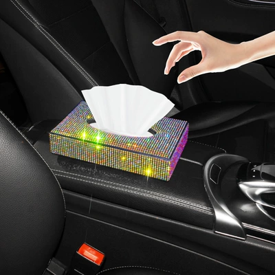 Car tissue box/set Tissue Holder, Leather Dashboard