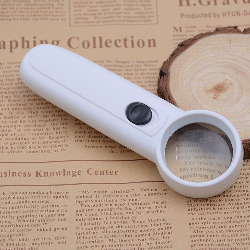 Фабрика Jinghui 6B-2 для детей, студентов, пожилых людей, ручная лупа для чтения с подсветкой, стеклянная линза 37 мм