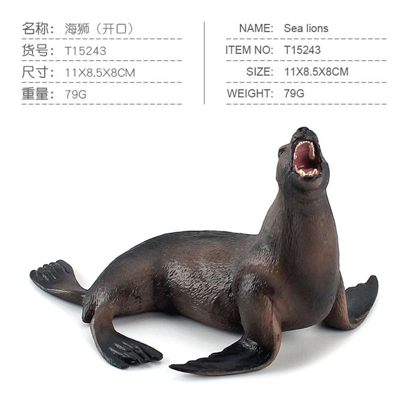 Exportación transfronteriza de la cognición de los niños Simulación de focas Leones marinos Animales Marinos Modelo de Ornamentación de escritorio