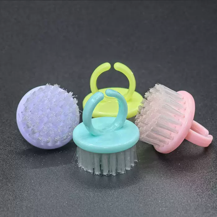 新款迷你指环刷粉尘刷美甲刷指扣式毛刷指甲扫美甲工具文玩小毛刷