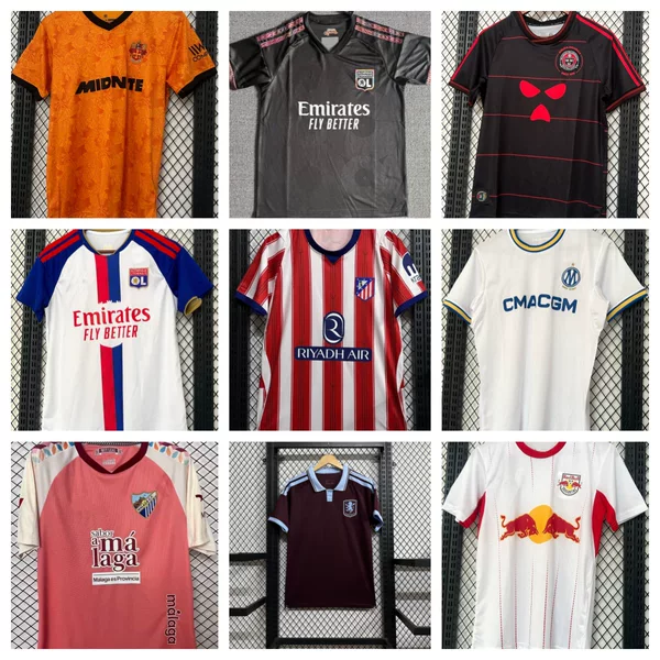 2627 Thai Version Football Jerseys Marseille Wolves, Atletico Madrid, Lyon, Bohemia, Malaga, Aston Villa Short-Sleeved Jerseys