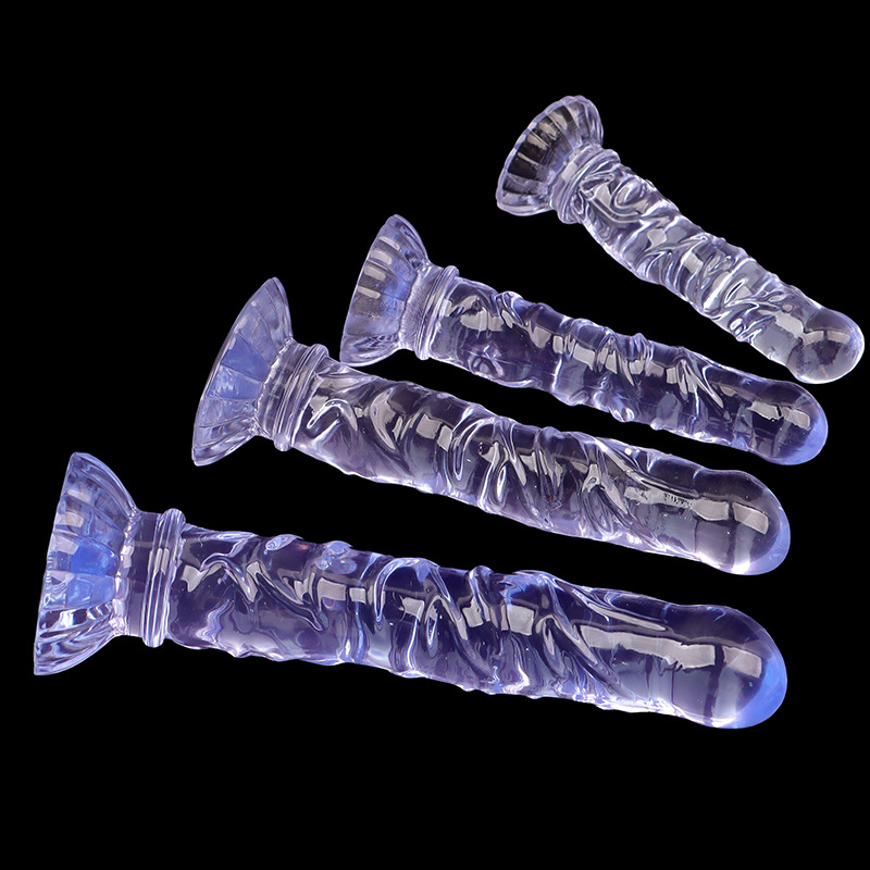 Crystal Chrysanthemum Suction Cup Dildo, Soft TPE Anal Masturbation Rod, Extra Large 19 cm — detail image 7