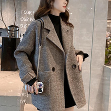 韩版爆新款西装外套女2025秋冬英伦风毛呢加厚宽松休闲小西服上衣