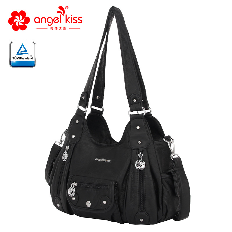 Amazon nuevo multi-funcional bolso de las mujeres multi-color tie-dyed pu casual hombro bolsa de mensajero al por mayor