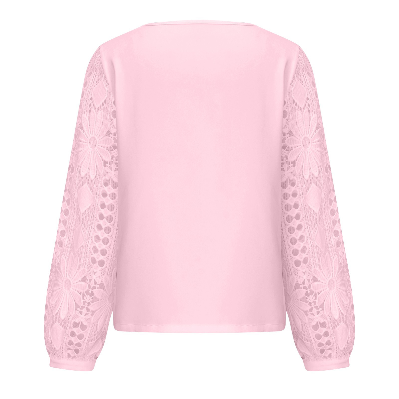 Vêtements pour femmes 2024 printemps et automne mode élégant nouveau pull tricoté à épissure de dentelle tous les hauts assortis_voghion.com