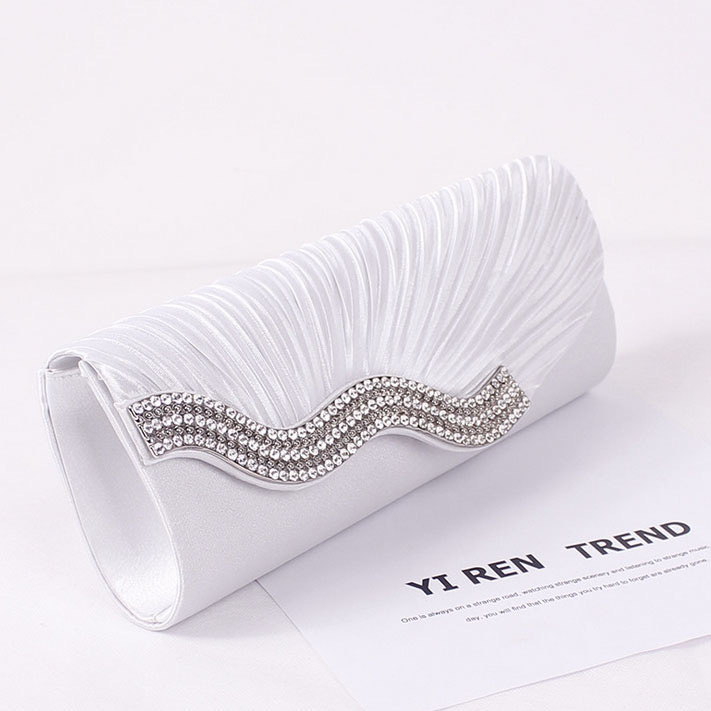 Women's Rhinestone Evening Bag - White