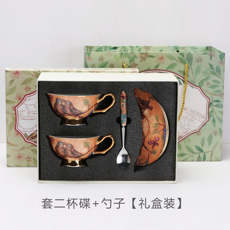 La Luz de lujo de porcelana británica tarde juego de té traje de alta apariencia taza de café y platillo traje de caja de regalo