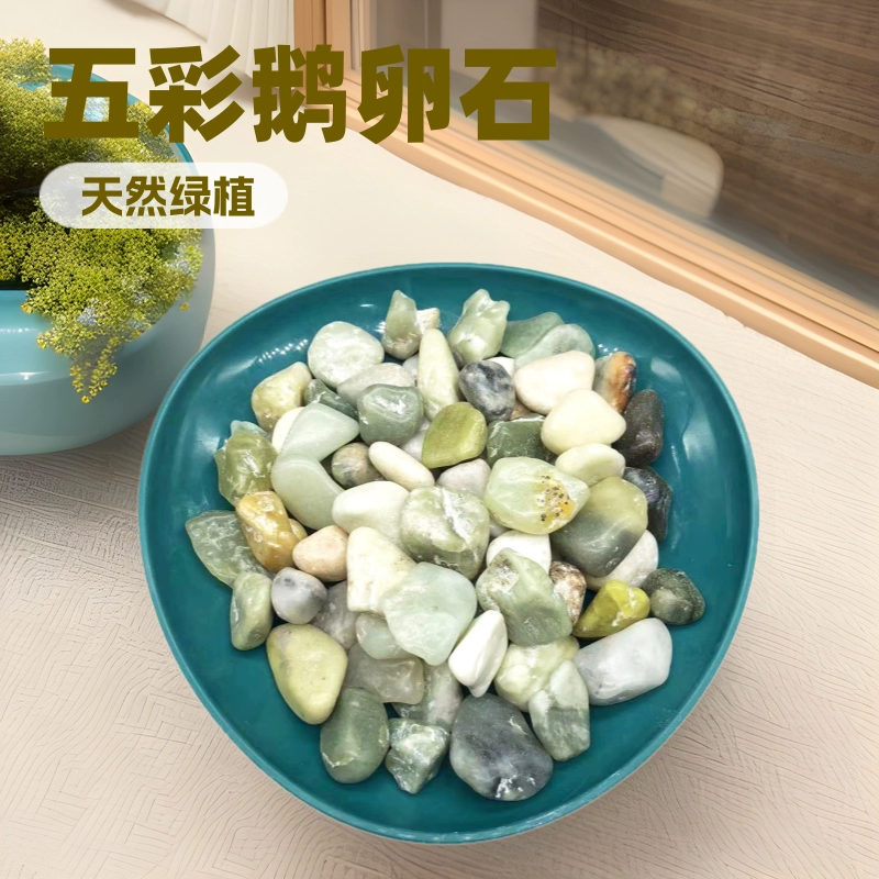 Фабрика красочный булыжник оптом зеленое растение бонсай моделирование цель красочный дождь цветок камень полированный красочный камень