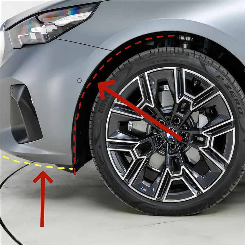 Suitable for Bmw 5 Series G68 Front Wheel 520 Wheel 525 530Li Fender Liner Front Triangle Panel Mudguard
