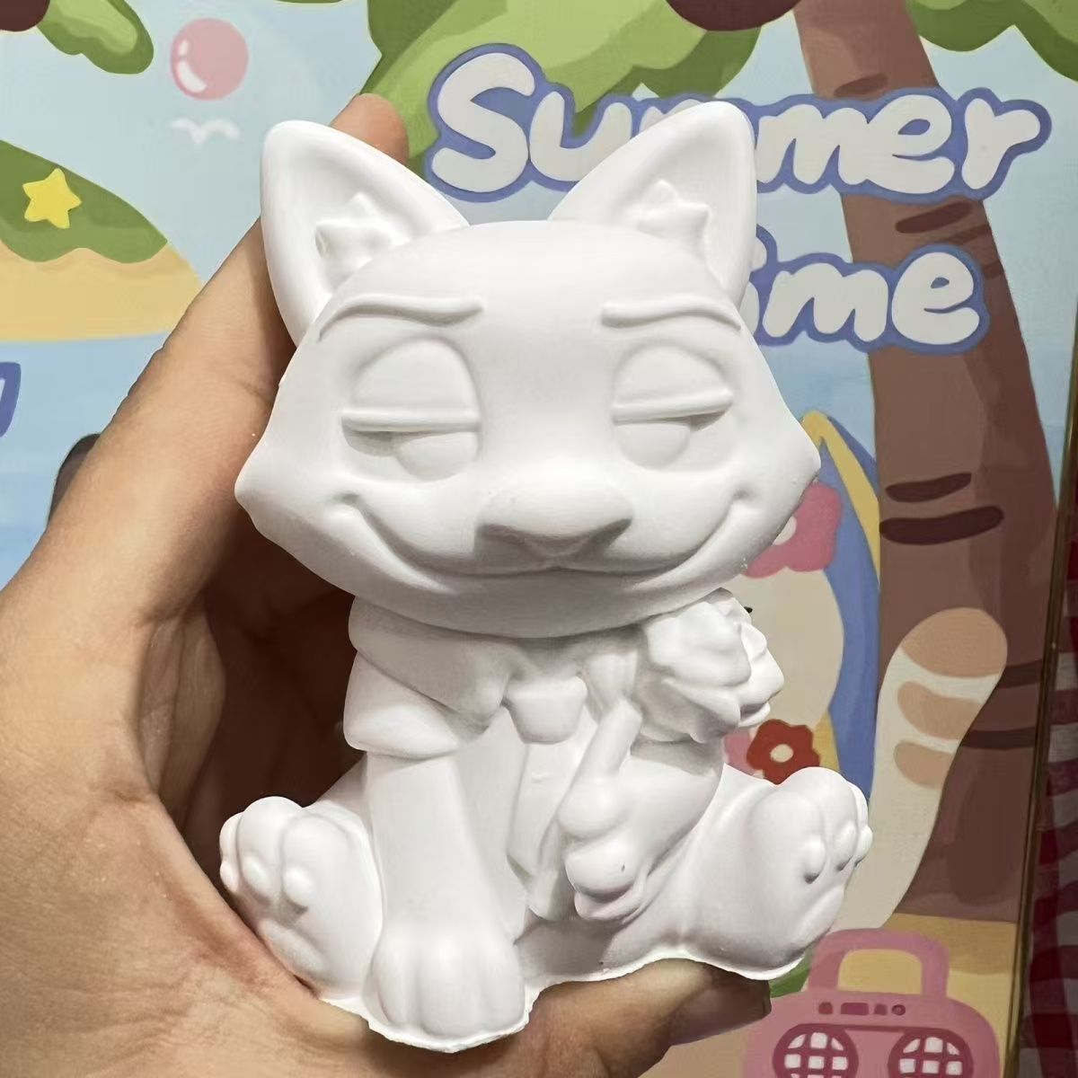 Muñeca de Yeso de Dibujos Animados en Blanco para Pintar DIY para Jardín de Infantes image 4