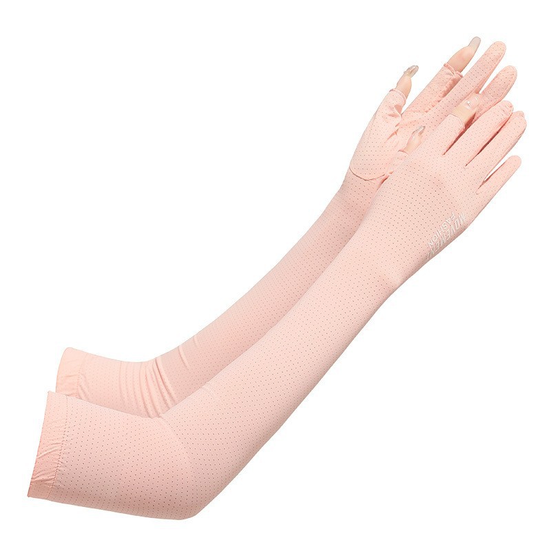 Protección solar oversleeve Ice Silk hombres y mujeres primavera y verano guantes UV brazo protección hielo manga conducción delgada fugas dos dedos opresleeve