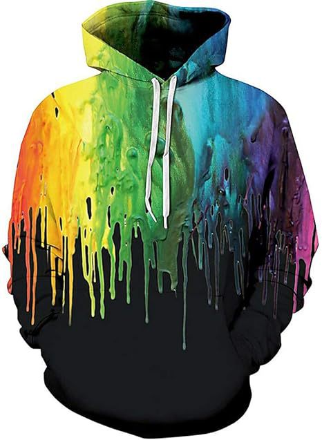 Europa y América AliExpress venta caliente transfronteriza 3D impresión digital hombres sueltos de manga larga con cordón bolsa de parche suéter con capucha en stock