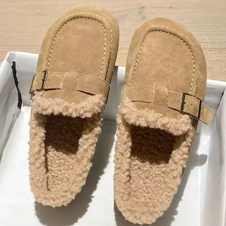 Обувь с мягкой подошвой без шнуровки из мягкой кожи One Mao для беременных, бархатная внешняя обувь с большим носком, женская зимняя плюс, новинка 2023 года