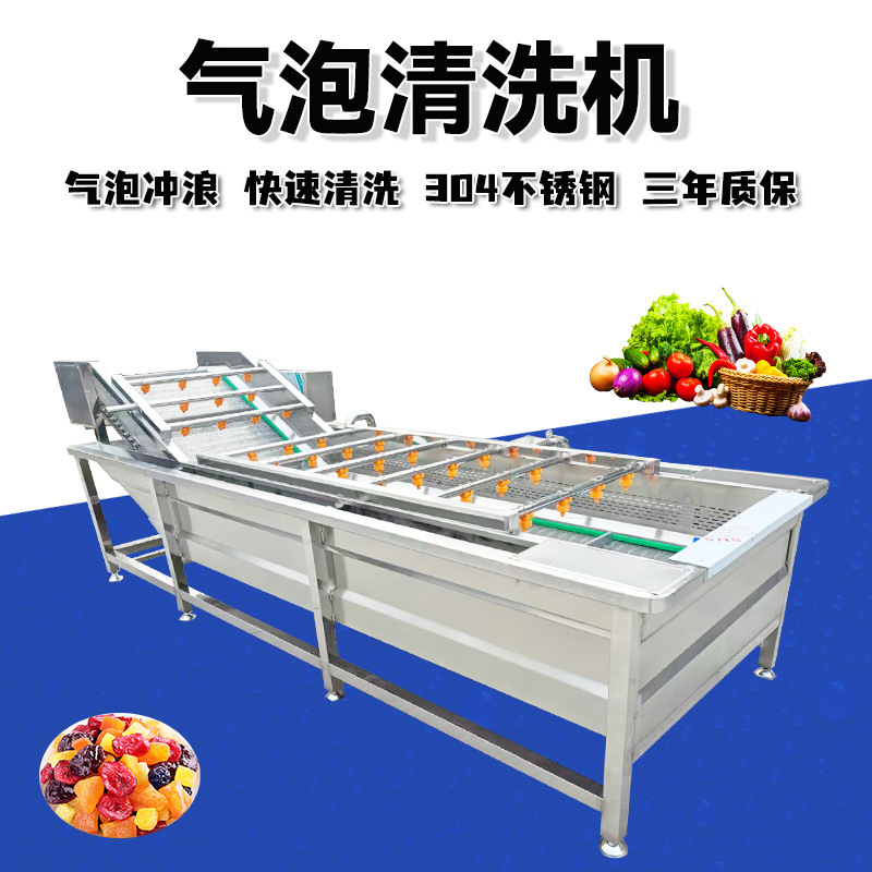 果蔬气泡清洗机预制菜清洗设备葡萄干瓜果气泡清洗机毛豆清洗机