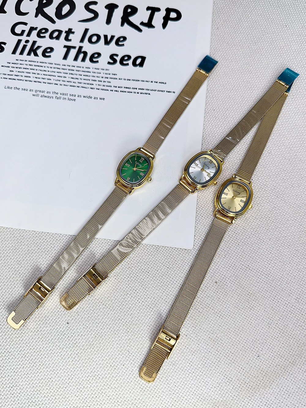 Pointer+Number Display Type Single Folding Buckle Buckle Style Oval Dial Shape Casual Geometric Single Folding Buckle Quartz Women's Watches