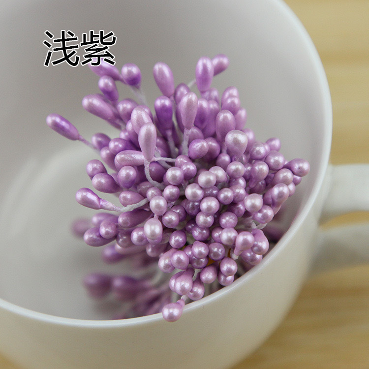 55mmの長さのdiyは花の芯の真珠の花の蕊をシミュレーションしてシフォンの花の補助材料の手作りのアクセサリの部品の材料を作ります。