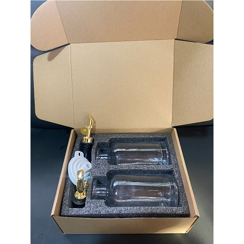 Botella de control de aceite de apertura y cierre automático de Amazon, salsa de soja de vidrio, vinagre, condimento de cocina, botella de jarabe de aceite de oliva, botella de aceite a prueba de fugas