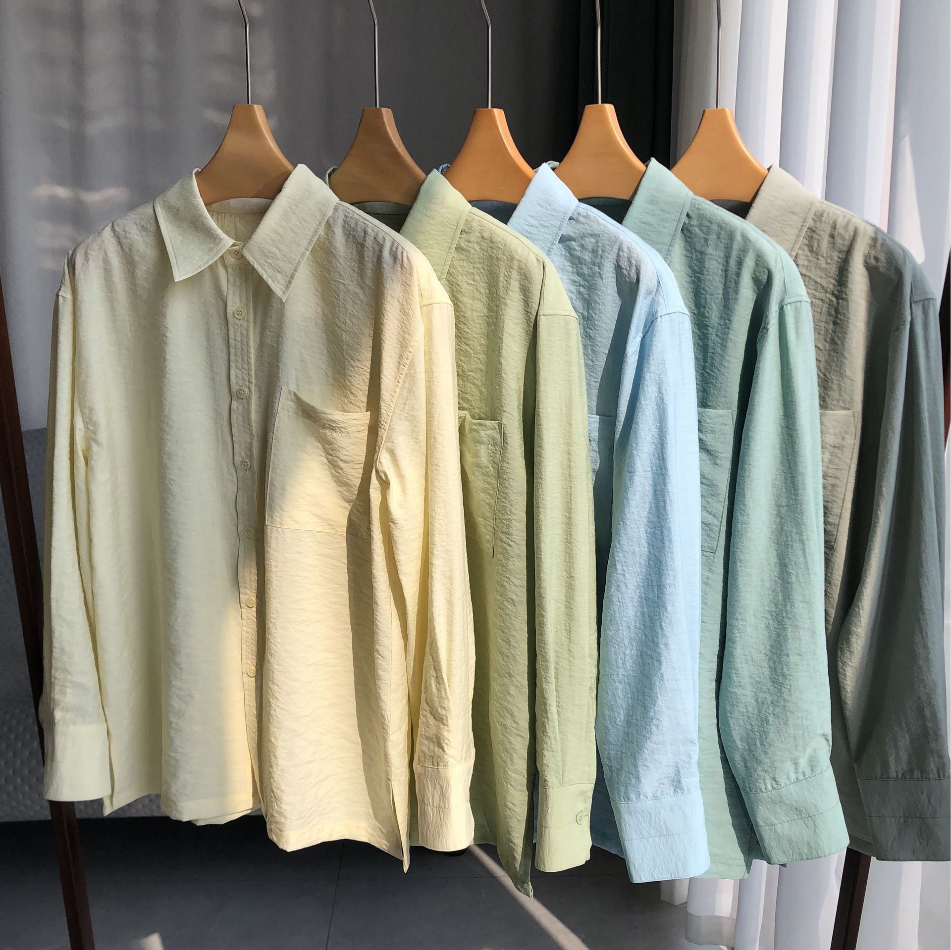 Fresh atmospheric silk shirt