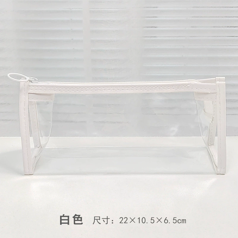 Transparent brand pencil case, children's cosmetic bag, table stationery, capacious storage bag, internet celebrity