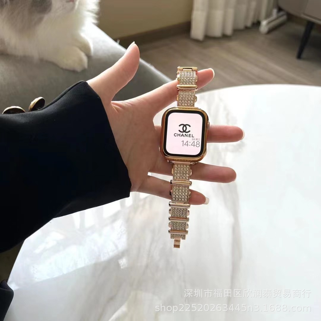 Suitable for applewatch8 metal diamond fashion chain s7 apple watch…