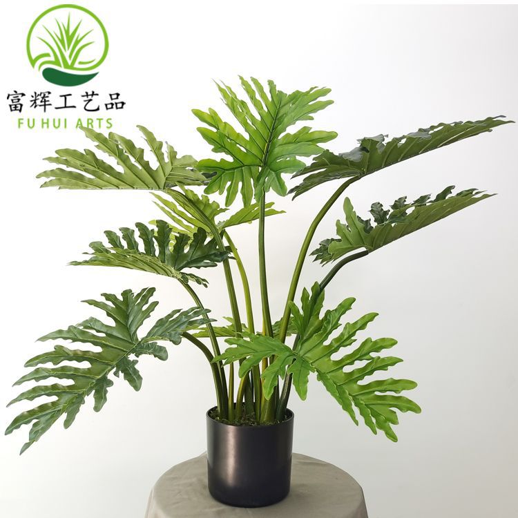 Simulated Large Calathea Spring Taro Green Plant Pot Plant Arrangement Landscape Living Room Balcony Indoor Decorative Item Wholesale
