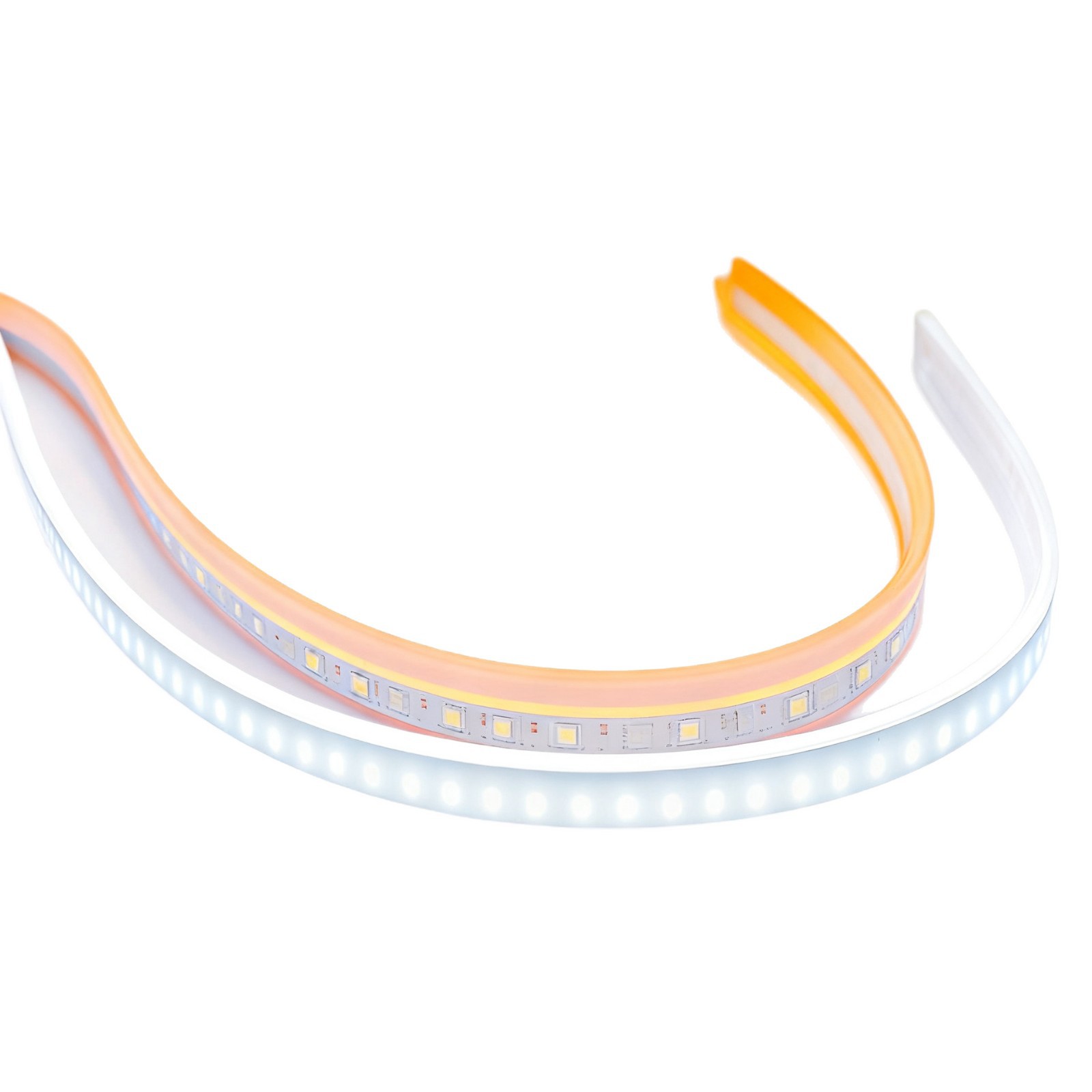 AOZOOM guía de luz diurna luz del coche LED ceja luz lágrima Luz Universal agua de dirección Externa Super brillante Barra de luz suave