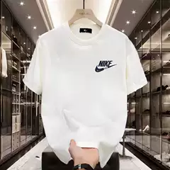 2025 Summer New Couple Matching Pure Cotton Short Sleeve Top Trendy Unique Niche Design Half Sleeve T-Shirt for Men