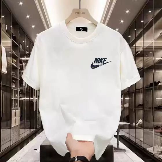 2025 Summer New Couple Matching Pure Cotton Short Sleeve Top Trendy Unique Niche Design Half Sleeve T-Shirt for Men