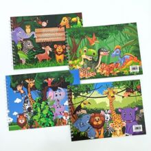 小动物A4加厚空白图画本儿童可爱卡通涂鸦本素描本美术绘画线圈本