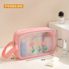 Medium toiletry bag-pink flower