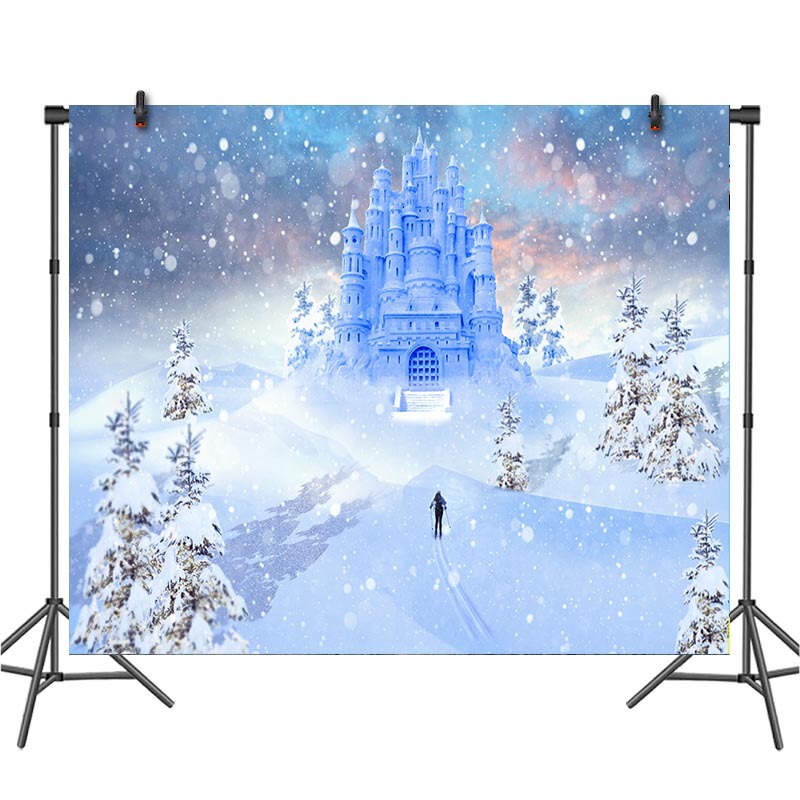 Amazon new ice castle cartoon children's birthday party Baby 100 days photography background cloth exclusive