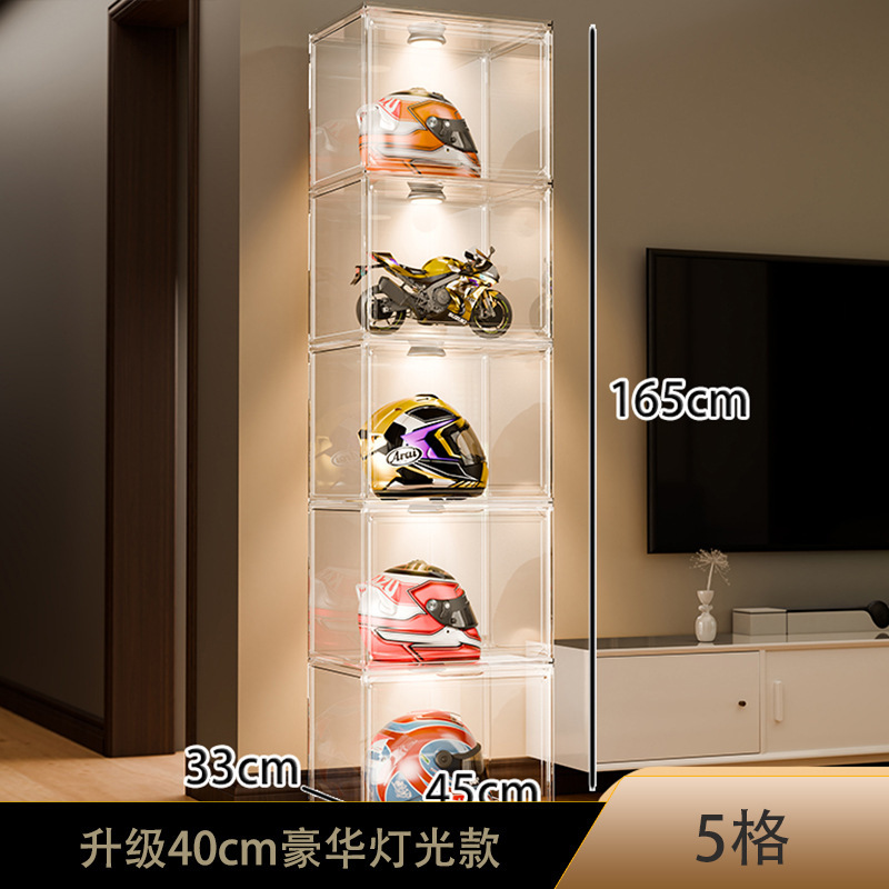 고급스러운 확장 조명 5칸 쇼케이스