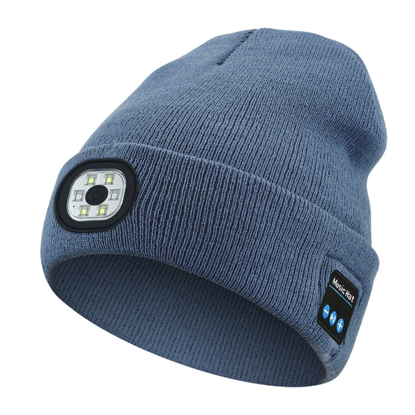 M1-BL10-six-light Bluetooth light cap-light gray blue