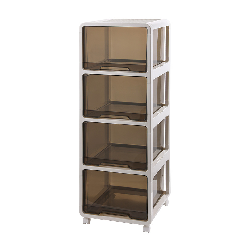 Drawer-type Storage Cabinet Multi-layer Movable Snack Cabinet Plastic Storage Cabinet Household Storage Cabinet Toy Storage Box