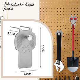 跨境免打孔免钉厨房墙壁卫生间浴室门后衣帽钩无损伤镜子照片挂架