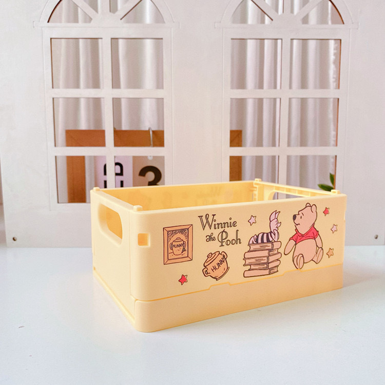 新商品の漫画の周辺の布の折り畳み可能な収納ケースの少女の心のデスクトップの化粧品の口紅の雑物の整理箱