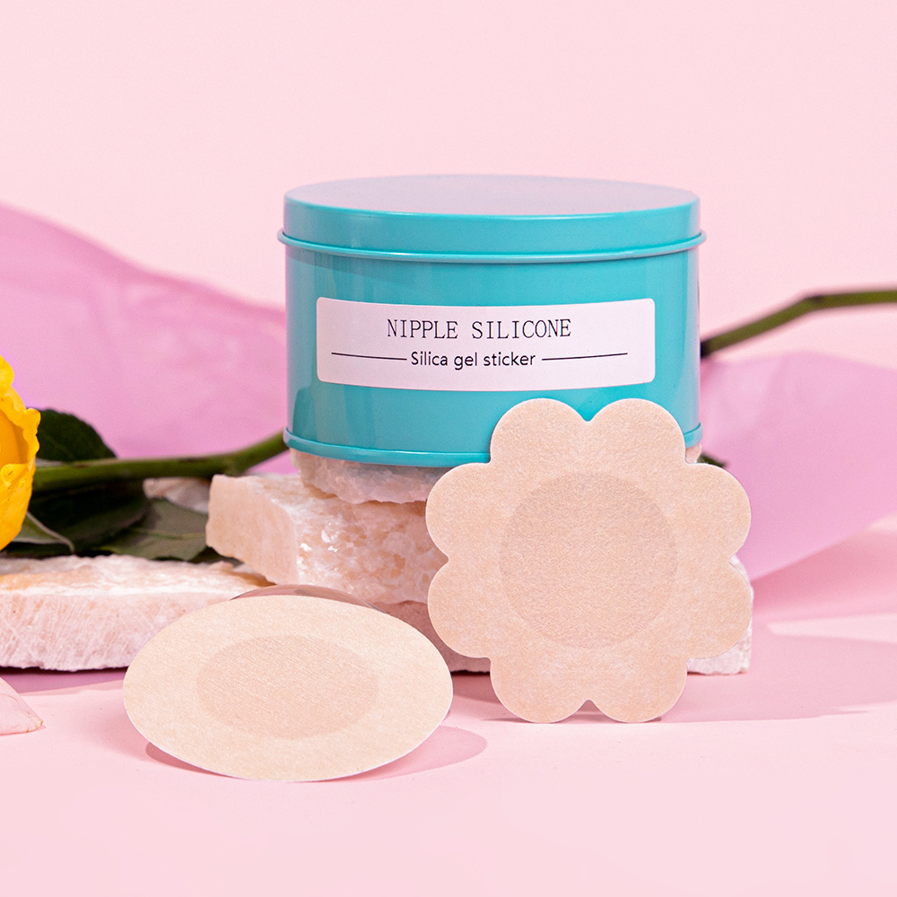 Cross-border Amazon non-woven satin breast patch invisible anti-bump sports nipple patch disposable nipple patch manufacturer