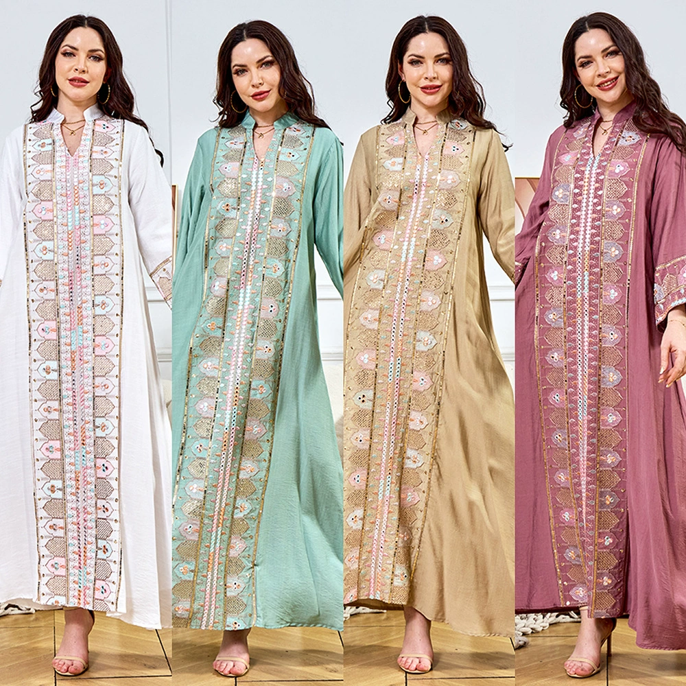 Новое модное вечернее платье с пайетками для женщин Ближнего Востока, Дубай, длинное платье, абайя, одежда от фабрики