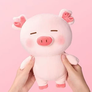 Popular internet celebrity standing pig plush toy, cuddly pillow for sleeping, small pig plush toy, children's gift
