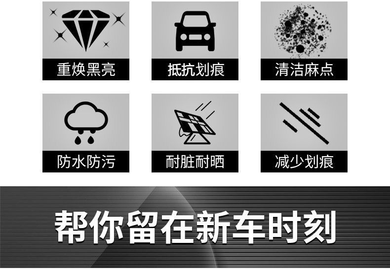 Car Solid Wax for Black Cars, Special Polishing and Waxing for Black Cars, Headlight Maintenance, Paint Surface Scratch Repair, Stain Removal, Waterproof