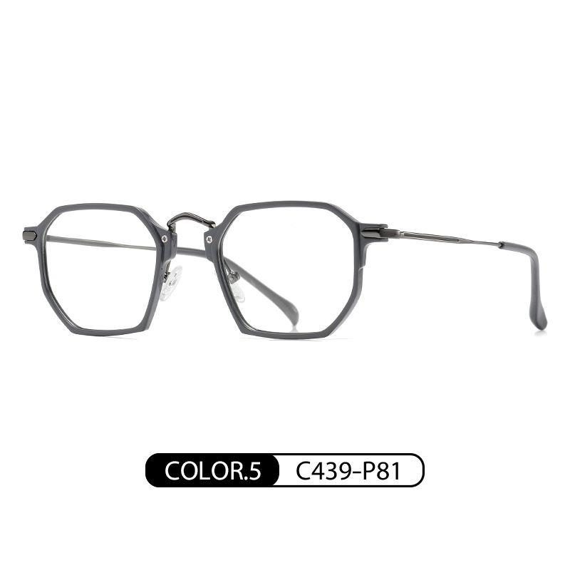 Spot nuevo marco de gafas para hombre, montura poligonal TR90 ultraligera TJ848, se puede equipar con gafas de miopía anti-luz azul para mujer