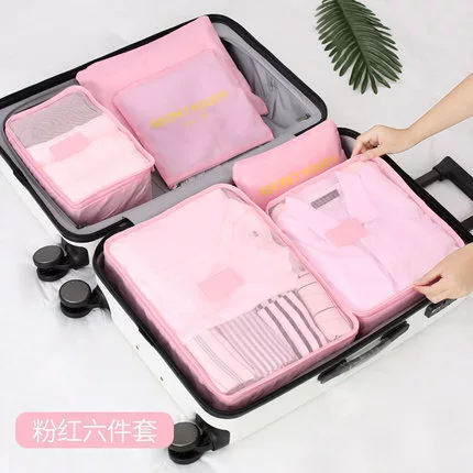 Storage bag for traveling, set, suitcase, universal container, 6 pieces