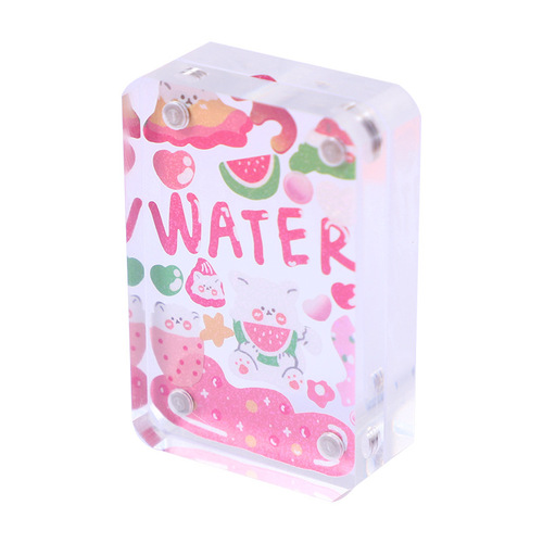 Transparent Acrylic Magnetic Goo Card Brick Cute Goo Card Sticker DIY Mahjong Goo Pan Desktop Ornament Small Gift Batch
