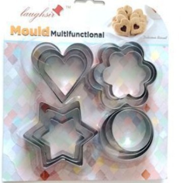 Spot Wholesale Cross-Border Stainless Steel Biscuit Mold 12-Piece Set Biscuit Printing Mold Fondant Tool Baking Printing