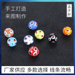 琉璃珠古法天眼琉璃佛珠琉璃九眼天珠顶珠DIY佛珠配件散珠