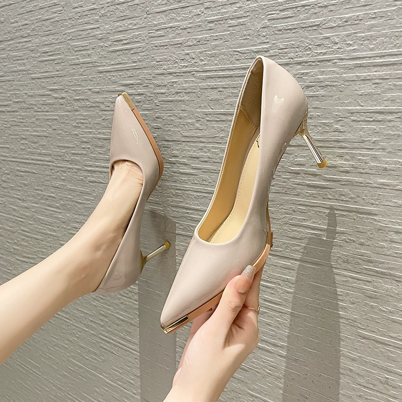 797-T3 модные профессиональные рабочие женские туфли на высоком каблуке 2023 Зимние новые невысокие туфли на шпильке с очень высокой кроватью женские одиночные туфли