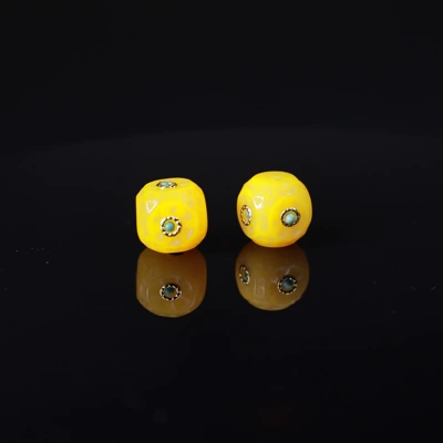Zərgərlik ara hissələri, Decorative Beads, DIY Bracelet - yellow-agate-square-beads-10mm