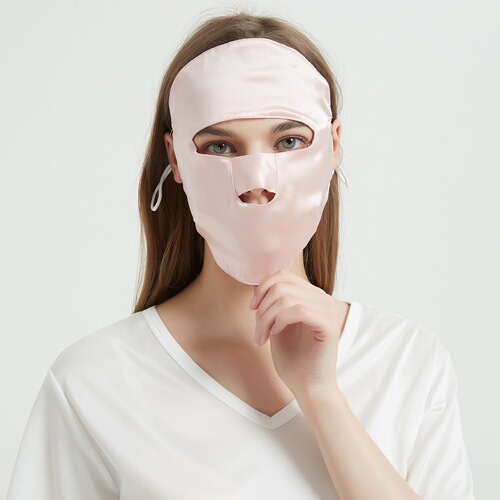 New Yuyue Silk Sunscreen Face Mask Full Face Sleep Breathable Face Covering UV Protection Mulberry Silk Face Scarf for Women