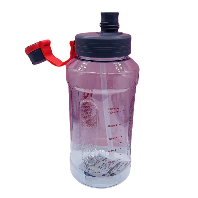 Qitong2335 verano nueva taza de plástico 2000ml deportes hervidor de agua de las mujeres gimnasio espacio taza