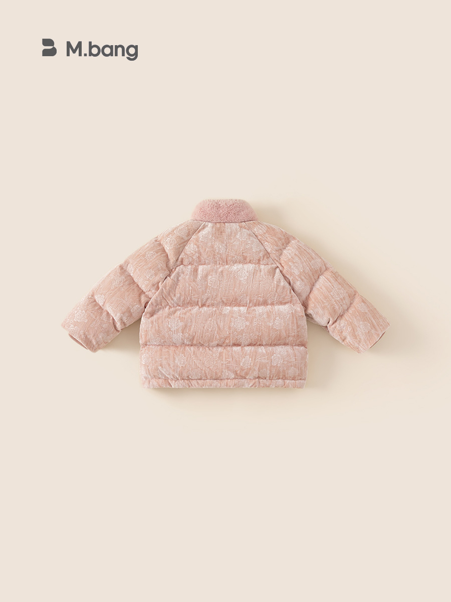 Yubao ropa infantil nueva chica nueva chaqueta de plumón chino rosa estilo chino chaqueta de invierno